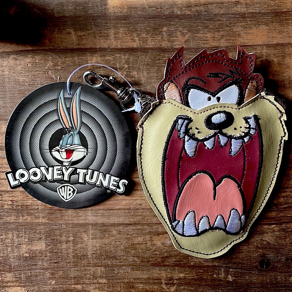 𝐍𝐖𝐓 RARE VINTAGE “TAZ” TASMANIAN DEVIL COIN PURSE w/CLIP